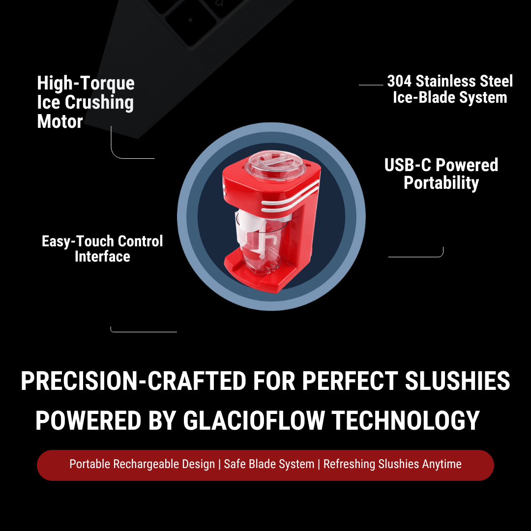 Glaciova Slushy Maker – Fast Portable Ice Crusher