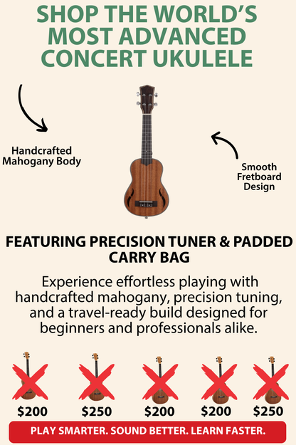 MeloJoy Ukulele – Mahogany Uke Set with Tuner & Bag