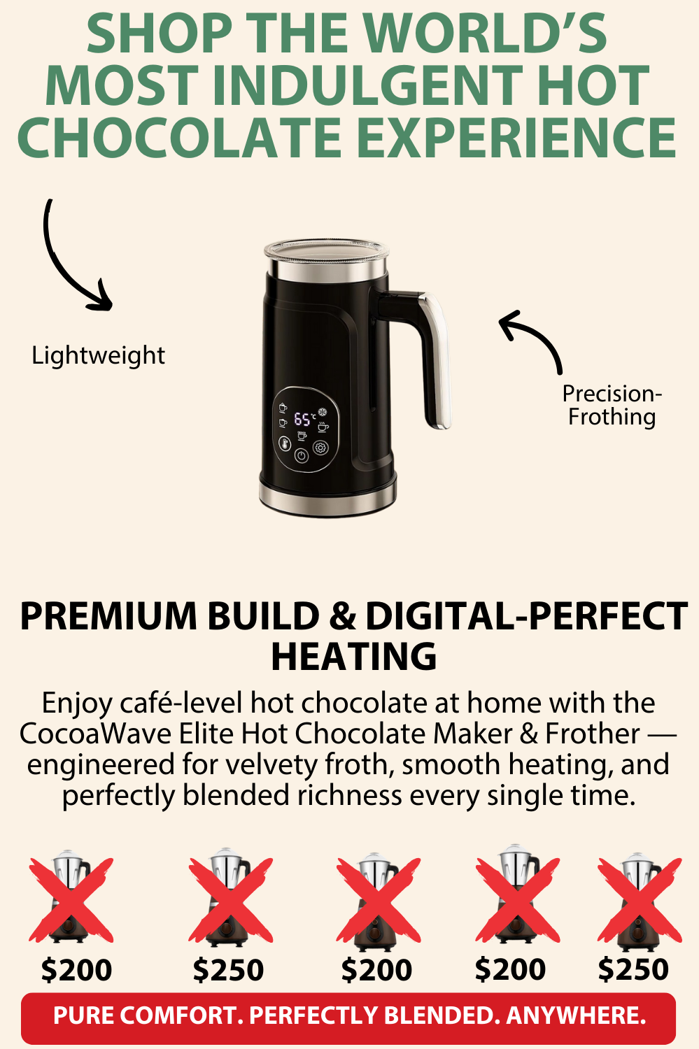 CocoaWave Elite Hot Chocolate Maker & Frother