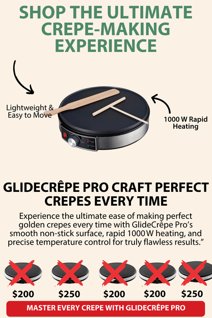 GlideCrêpe Pro Non-Stick Electric Crepe Maker