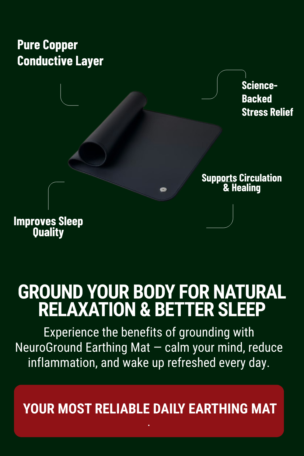 NeuroGround Earthing Mat – Science-Backed Stress Relief & Better Sleep