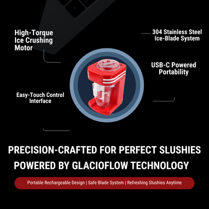 Glaciova Slushy Maker – Fast Portable Ice Crusher