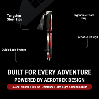 AeroTrek Compact Hiking Poles – Durable, Foldable & Adventure-Ready