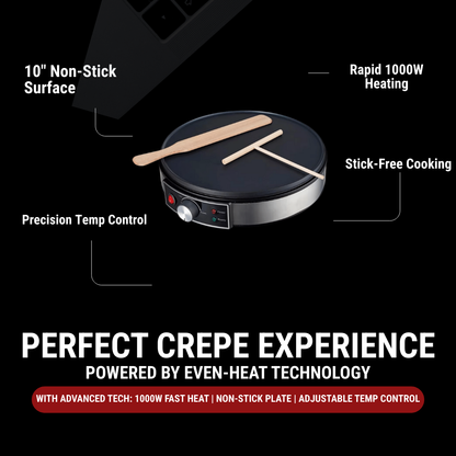 GlideCrêpe Pro Non-Stick Electric Crepe Maker