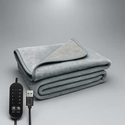 ThermaCozy USB Heated Blanket with 5-Level Timer