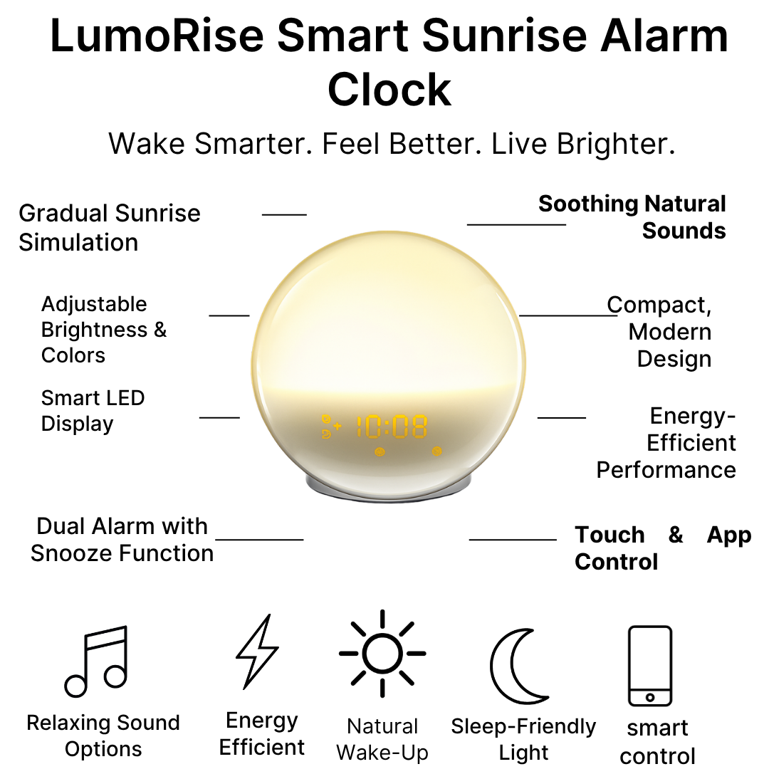 LumoRise Smart Sunrise Alarm Clock