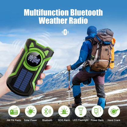 SafeWave Emergency Radio – Solar & Hand Crank Power Bank