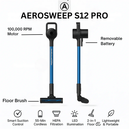 AeroSweep S12 Pro – Ultra-Light Cordless Vacuum